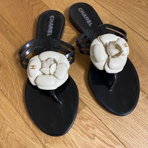 Chanel coco camellia sandals